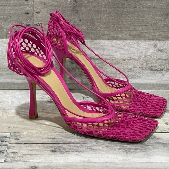 BOTTEGA VENETA Stretch Ankle Strap Sandals - Hollyhock pink - Sz - 11 US / 41 EU - Picture 4 of 15